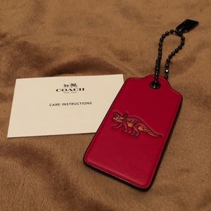 Coach beasts rexy triceratops keychain hangtag